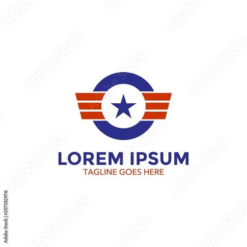 Free Download unique military logo vector illustration design. icon - GFXLoad