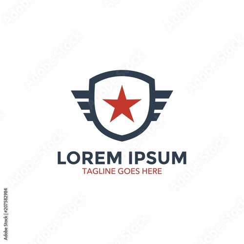 Free Download unique military logo vector illustration design. icon - GFXLoad
