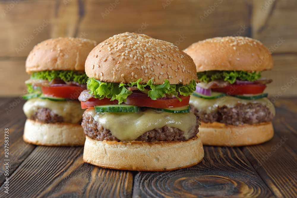Homemade fresh cheeseburger Homemade fresh cheeseburger