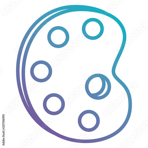 paint colors pallette with brush vector illustration design