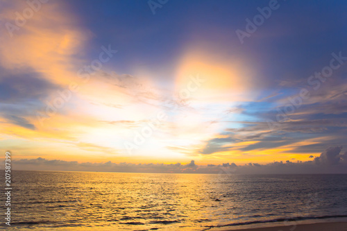 twilight sky over on the sea