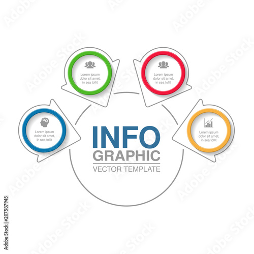 Wallpaper Mural Vector infographic template for diagram, graph, presentation, chart, business concept with 6 options. Torontodigital.ca
