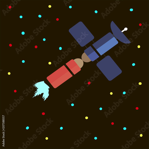 Space station and stars