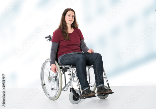 young woman in wheelchair