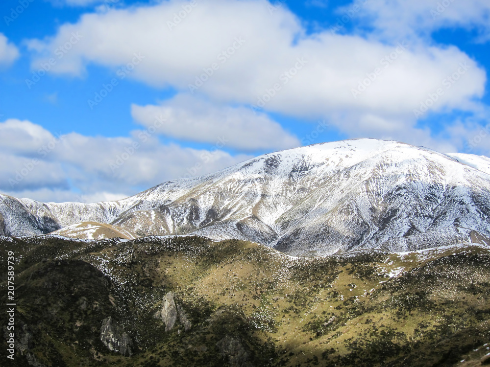 Snow mountains in New Zealand