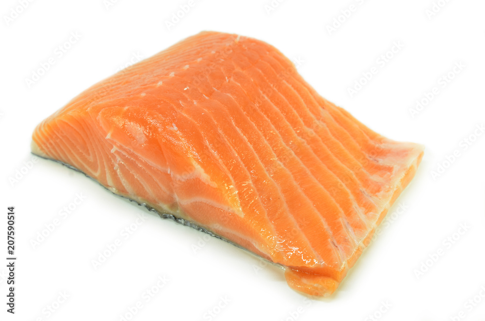 Fresh salmon fillet isolated