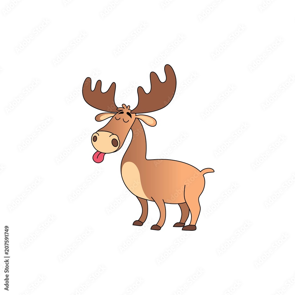 a deer cartoon expression mocking his friend a deer cartoon expression mocking his friend