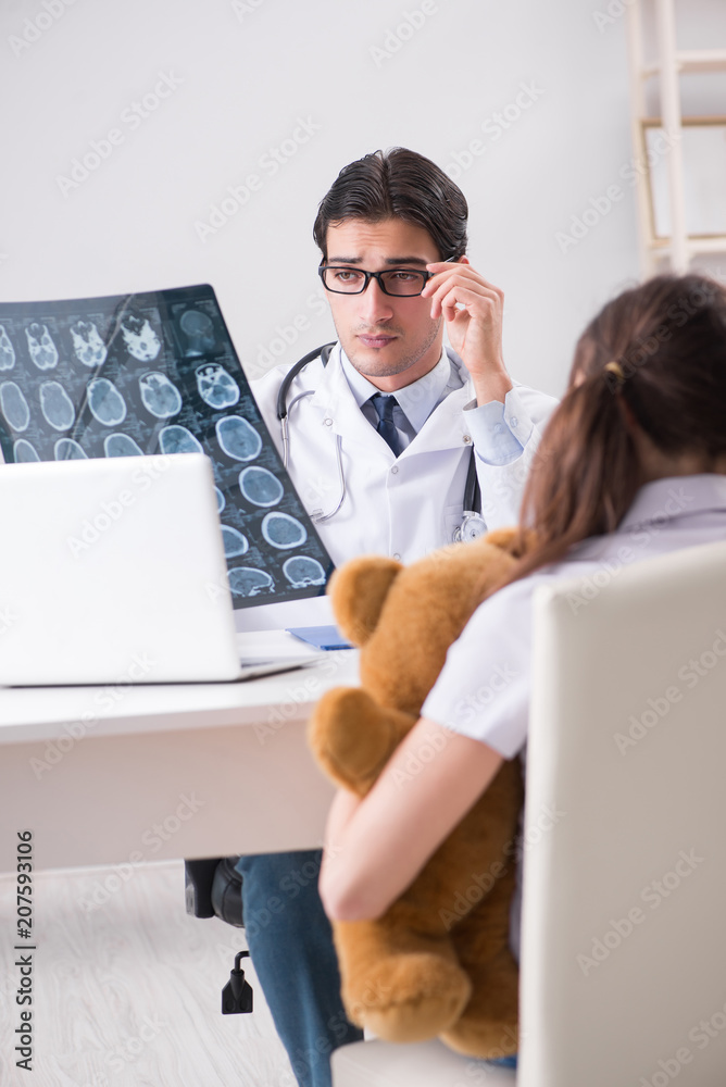 Little girl visiting doctor for regular check-up Little girl visiting doctor for regular check-up