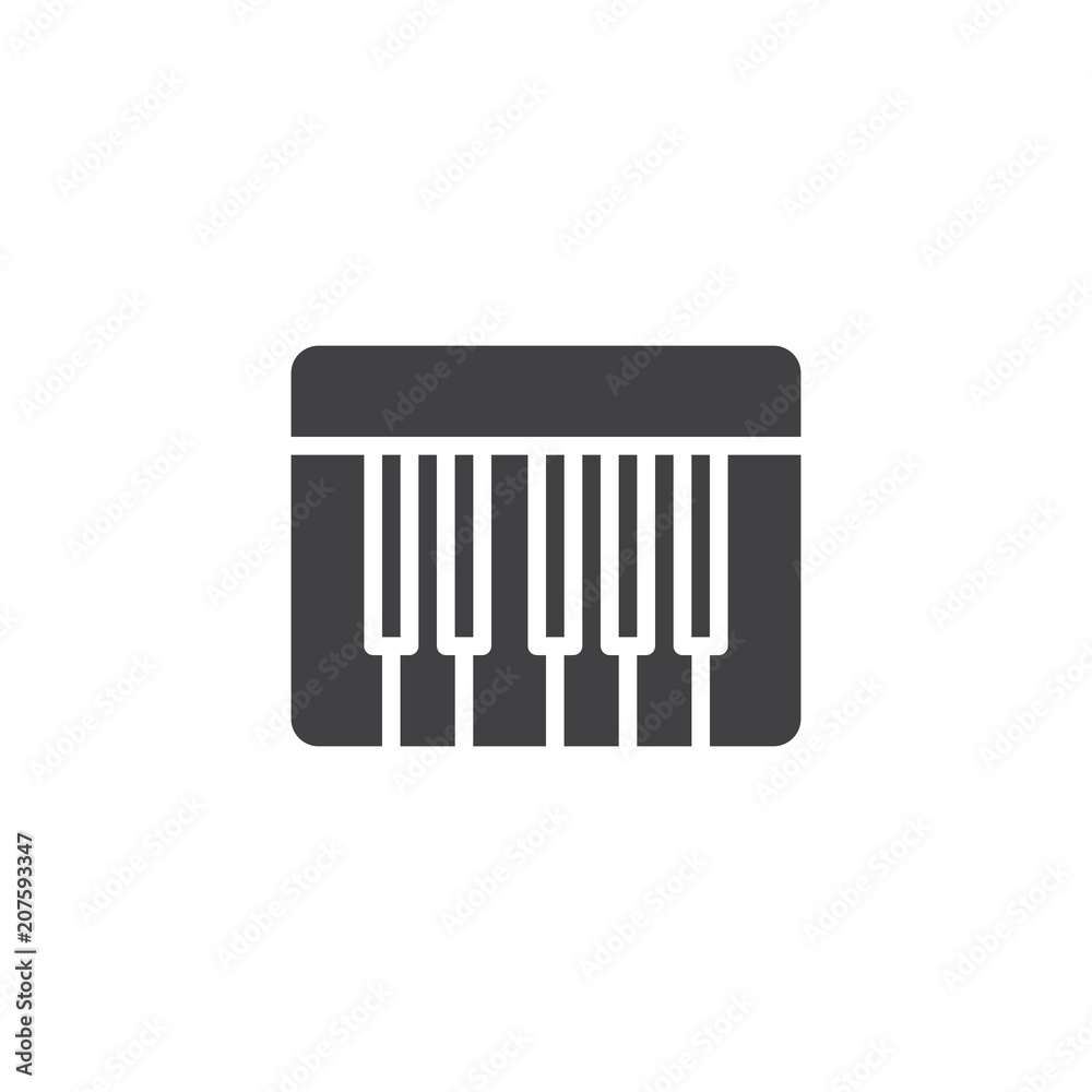Piano keys vector icon. filled flat sign for mobile concept and web design. Midi  keyboard simple solid icon. Music symbol, logo illustration. Pixel perfect  vector graphics Stock Vector | Adobe Stock