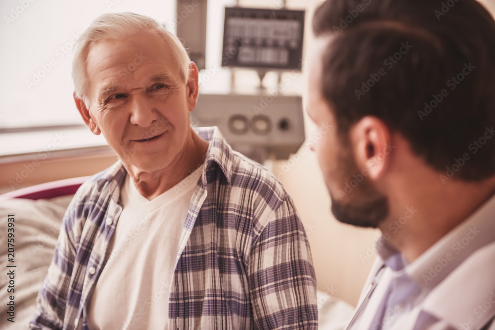 Old man and doctor Old man and doctor