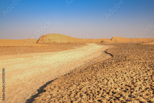 Salt river at the Dasht-e Lut desert near Kerman  Iran.