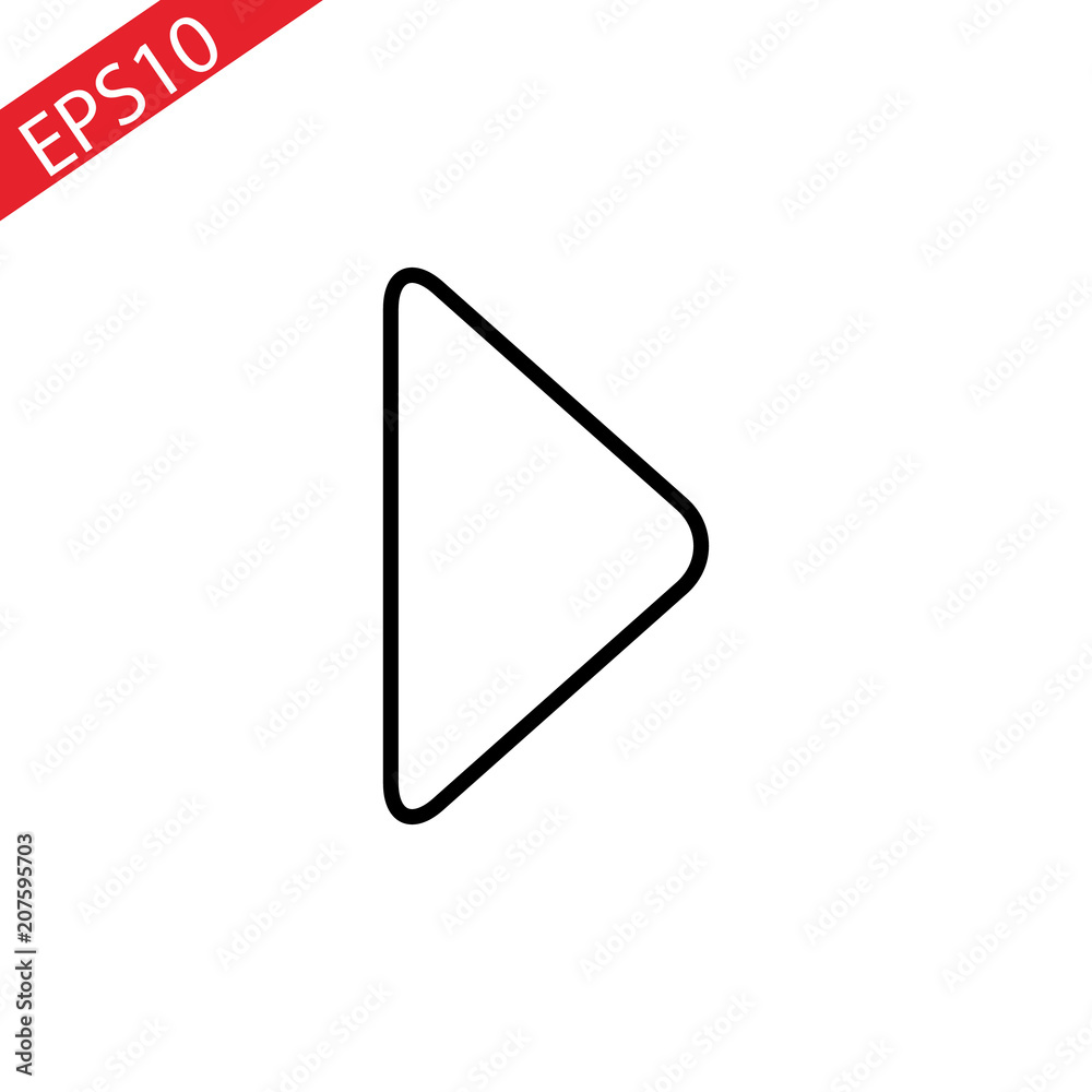 Play icon, video play button symbol. Modern, simple flat illustration for web site or mobile app Play icon, video play button symbol. Modern, simple flat illustration for web site or mobile app