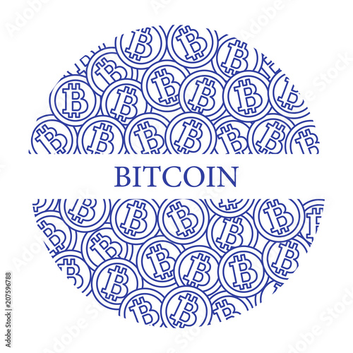 Bitcoins. Digital currency. Blockchain technology.