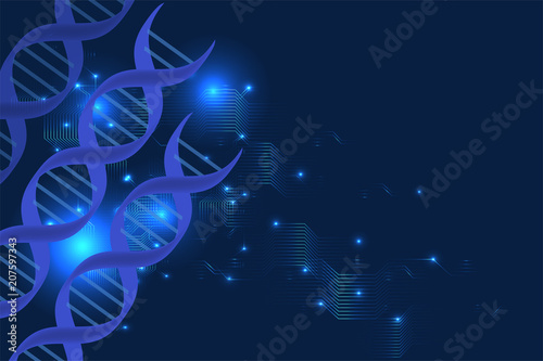 DNA background with space for text for cosmetic or healthcare, vector illustration.