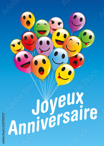 Joyeux Anniversaire Ballons 4 Stock Vector Adobe Stock