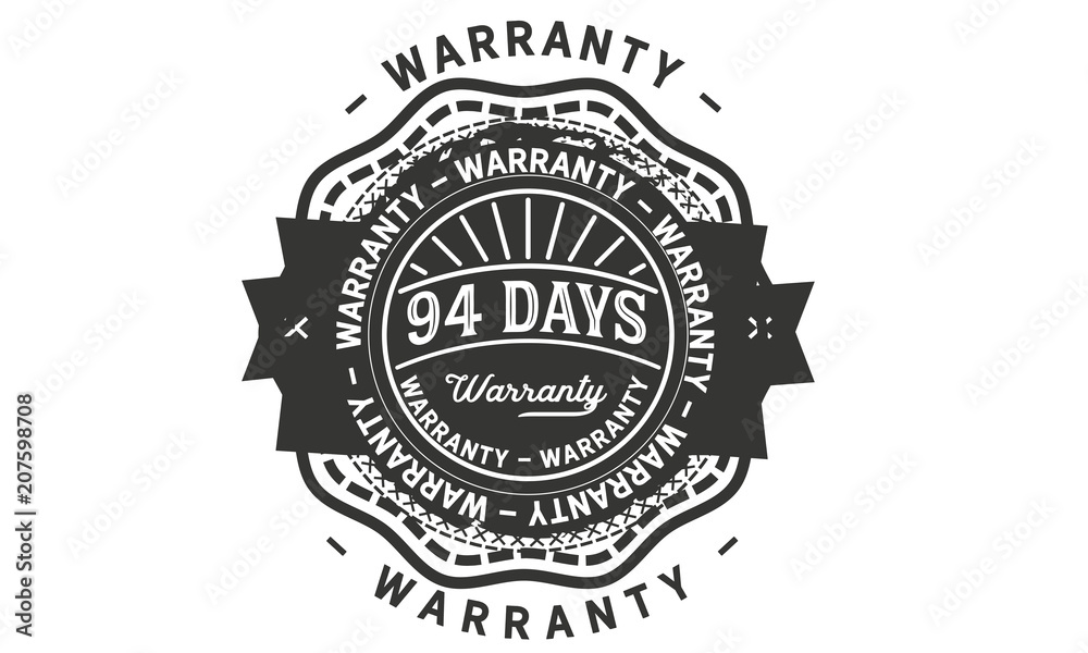 Fototapeta premium 94 days warranty icon vintage rubber stamp guarantee