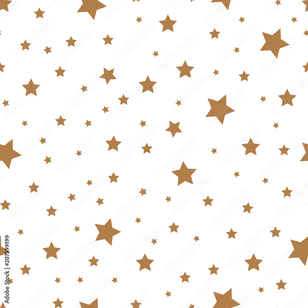 Star seamless pattern. Chaotic elements. Abstract geometric shape ...