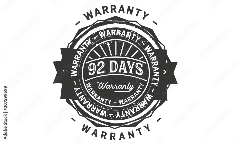 Obraz premium 92 days warranty icon vintage rubber stamp guarantee