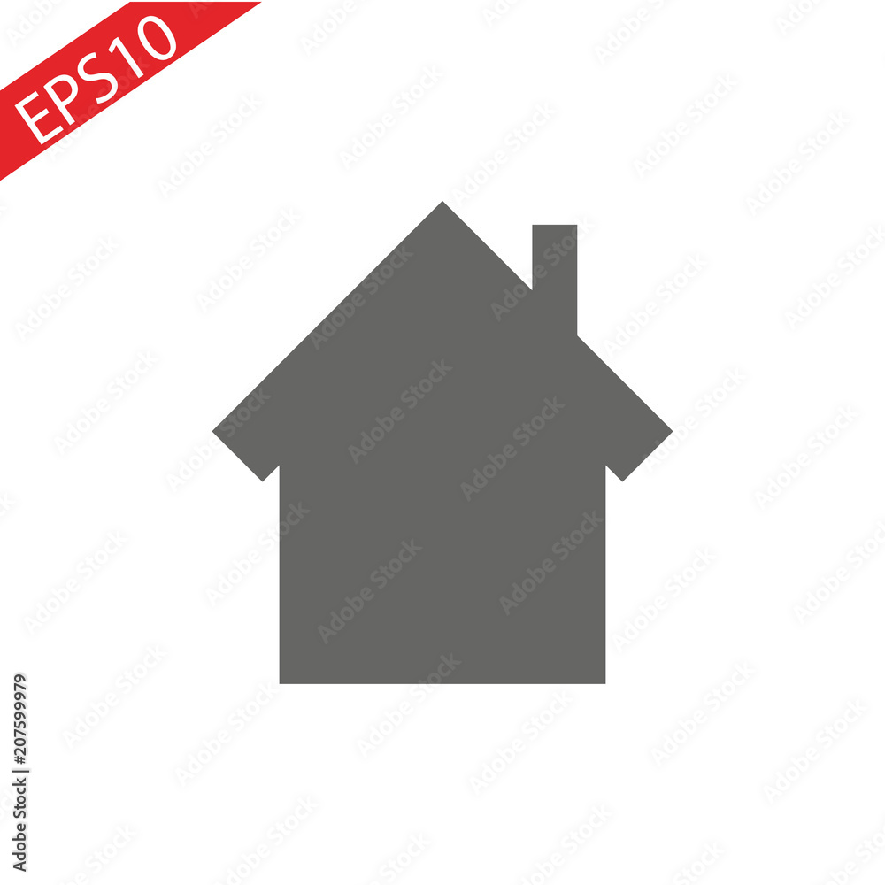 Small house. Icon Vector. Simple flat symbol. Illustration pictogram. Small house. Icon Vector. Simple flat symbol. Illustration pictogram.