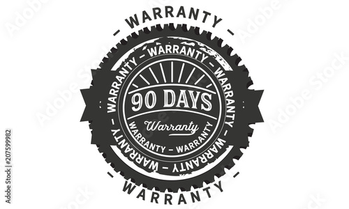 90 days warranty icon vintage rubber stamp guarantee