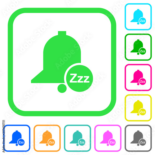 Reminder snooze vivid colored flat icons
