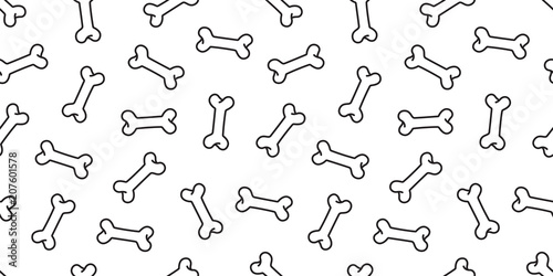 dog bone Seamless pattern vector french bulldog pug background isolated wallpaper