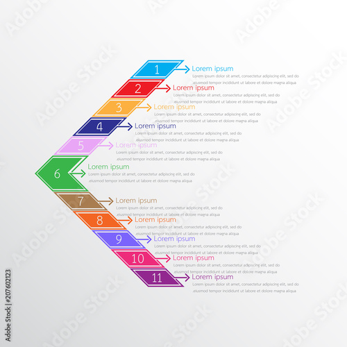 Vector infographic templates used for detailed reports. All 11 topics.