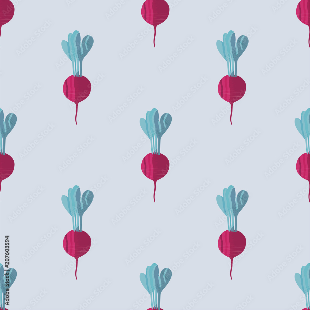 Seamless pattern with beetroots