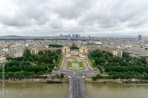aerial view of paris 