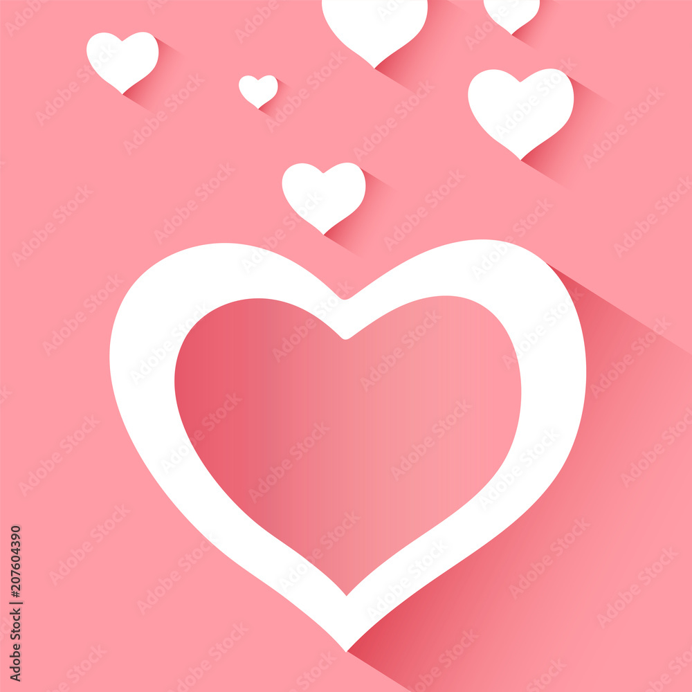 Template background heart shape for valentine day