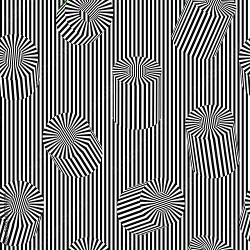 Vector tube op art pattern. Optical illusion abstract background