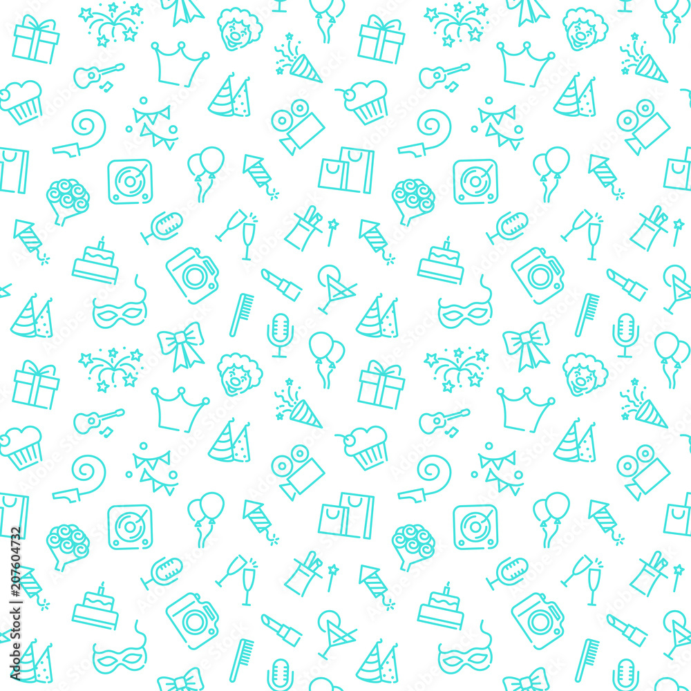 Birthday seamless background