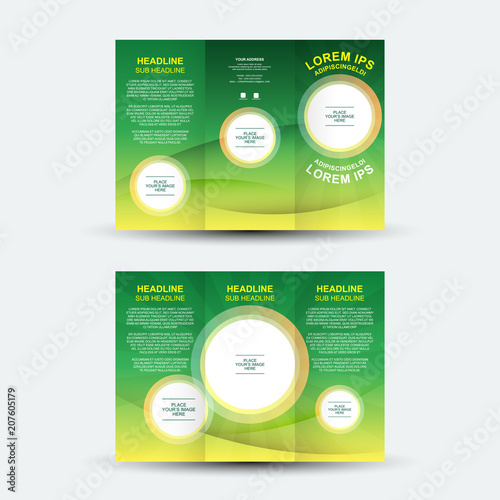 Brochure design, brochure template, creative tri-fold, trend brochure