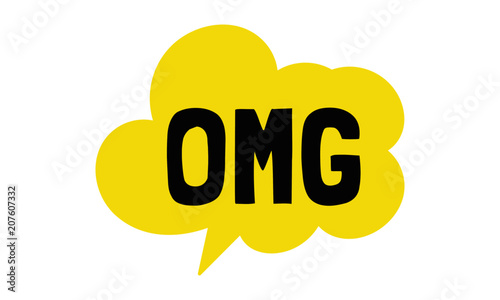 OMG Expression Party props for marriage, bachelor party, house party, event. vector illustration.