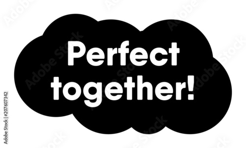 Perfect Together Party props for marriage, bachelor party, house party, event. vector illustration.