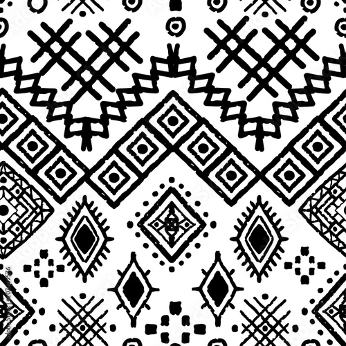 Tribal art ethnic seamless pattern