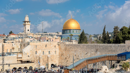 Jerusalem Old City  panoramic view of Temple Mount  Israel. 