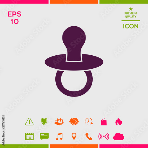 Baby pacifier -  icon