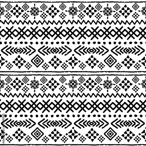 Tribal art ethnic seamless pattern