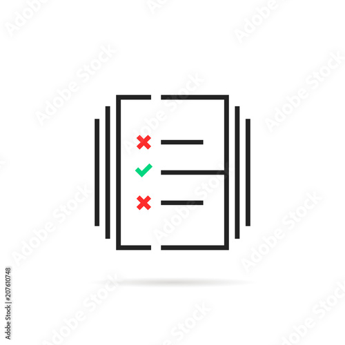 thin line document management logo