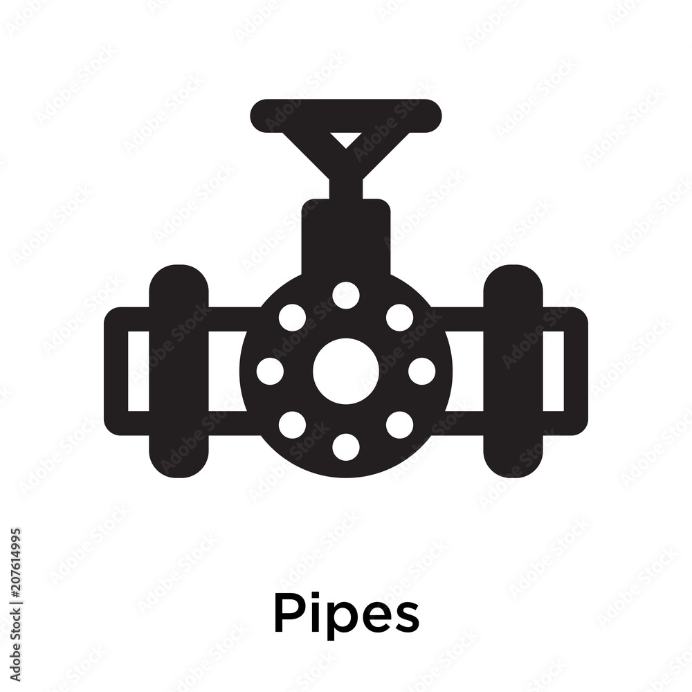 Pipes icon vector sign and symbol isolated on white background, Pipes logo concept Pipes icon vector sign and symbol isolated on white background, Pipes logo concept