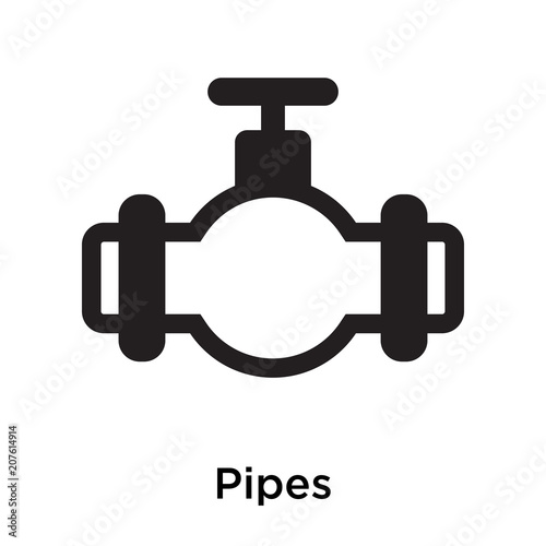 Pipes icon vector sign and symbol isolated on white background, Pipes logo concept