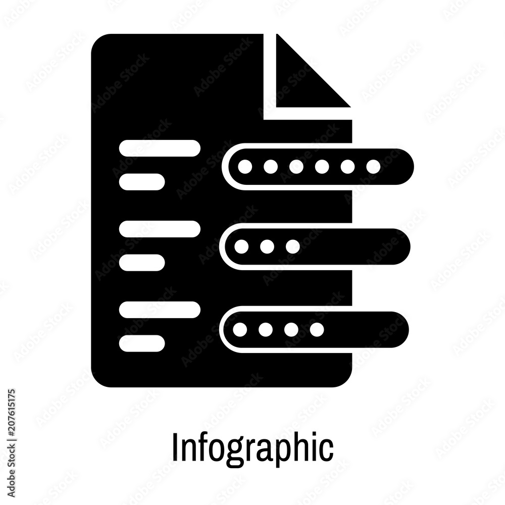 Infographic icon vector sign and symbol isolated on white background, Infographic logo concept Infographic icon vector sign and symbol isolated on white background, Infographic logo concept