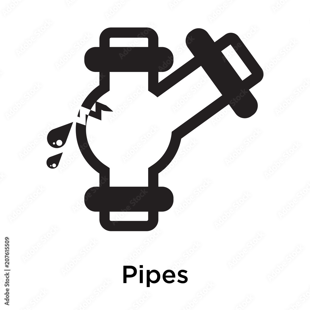 Pipes icon vector sign and symbol isolated on white background, Pipes logo concept Pipes icon vector sign and symbol isolated on white background, Pipes logo concept