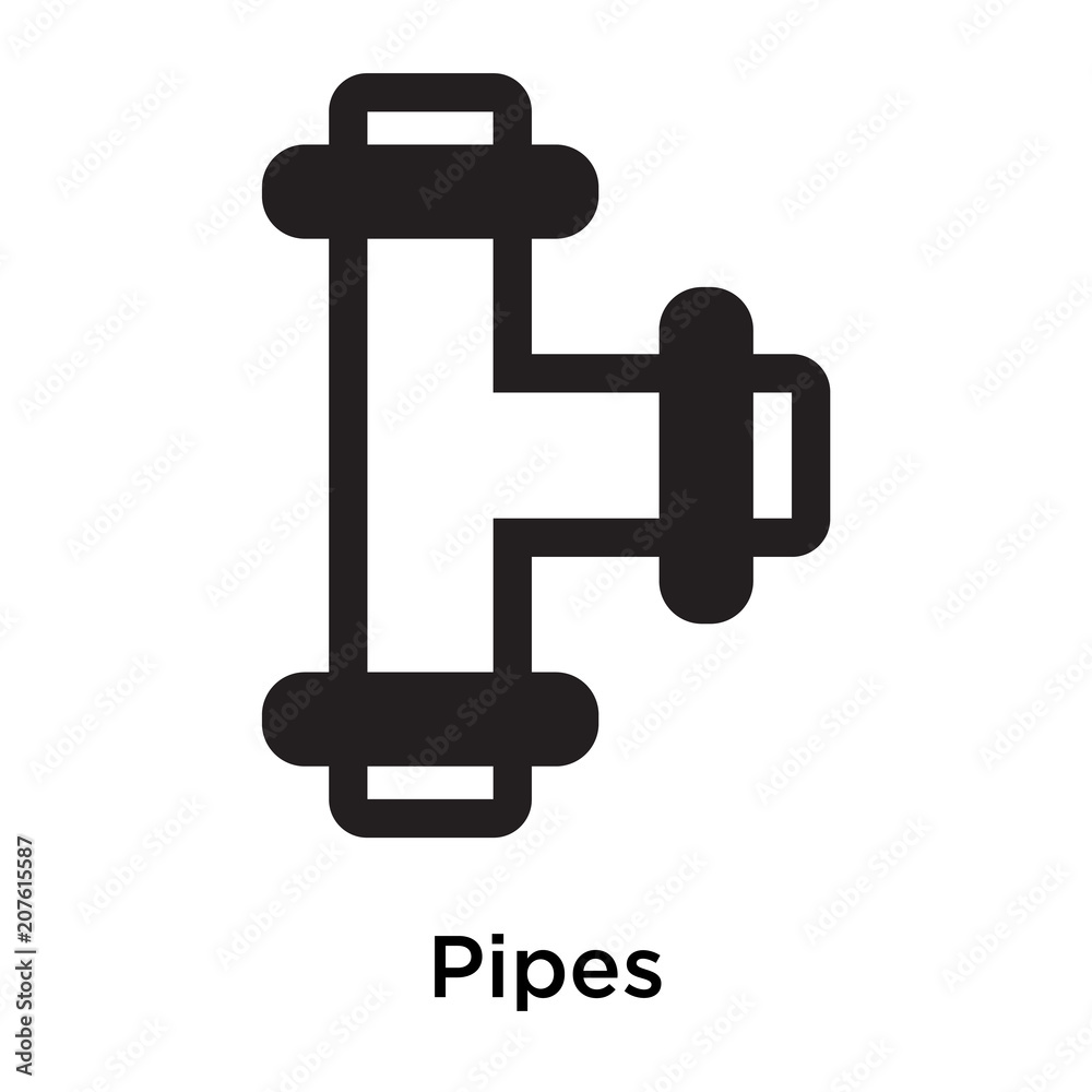 Pipes icon vector sign and symbol isolated on white background, Pipes logo concept Pipes icon vector sign and symbol isolated on white background, Pipes logo concept