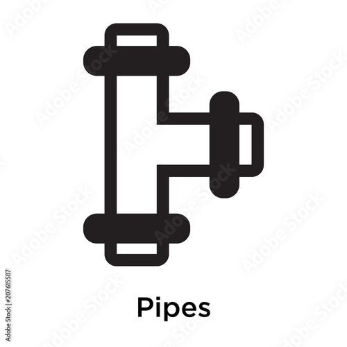 Pipes icon vector sign and symbol isolated on white background  Pipes logo concept