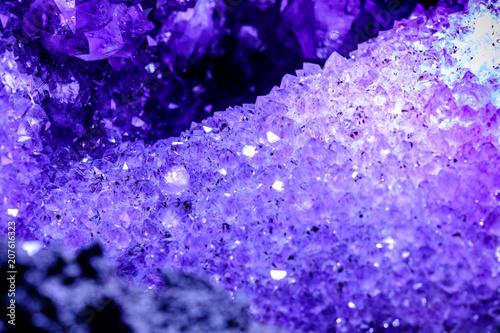 Macro image real natural Violet / Pink Amethyst crystal