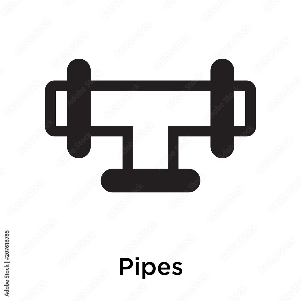 Pipes icon vector sign and symbol isolated on white background, Pipes logo concept Pipes icon vector sign and symbol isolated on white background, Pipes logo concept