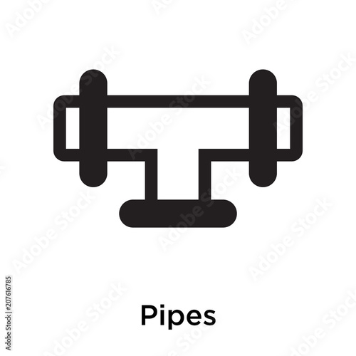 Pipes icon vector sign and symbol isolated on white background  Pipes logo concept