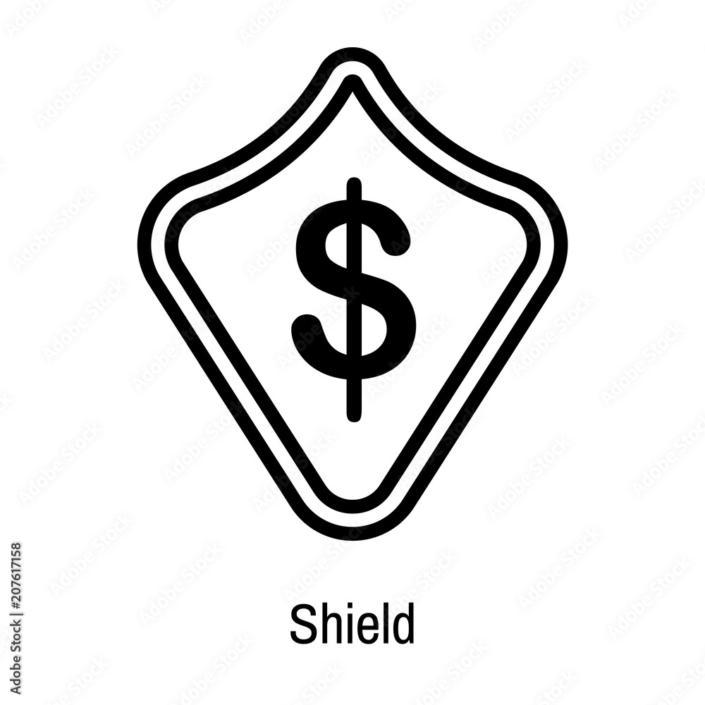 Shield icon vector sign and symbol isolated on white background, Shield logo concept Shield icon vector sign and symbol isolated on white background, Shield logo concept